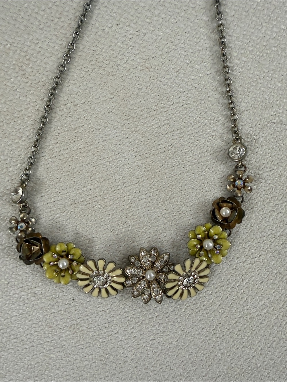 Two Floral Statement Necklace - Women Jewelry - Picture 5 of 7